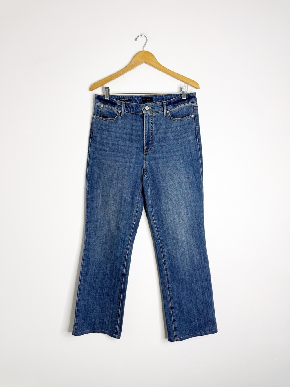 Talbots Barely Boot Jeans Size 10 Blue Stretch Denim Bootcut